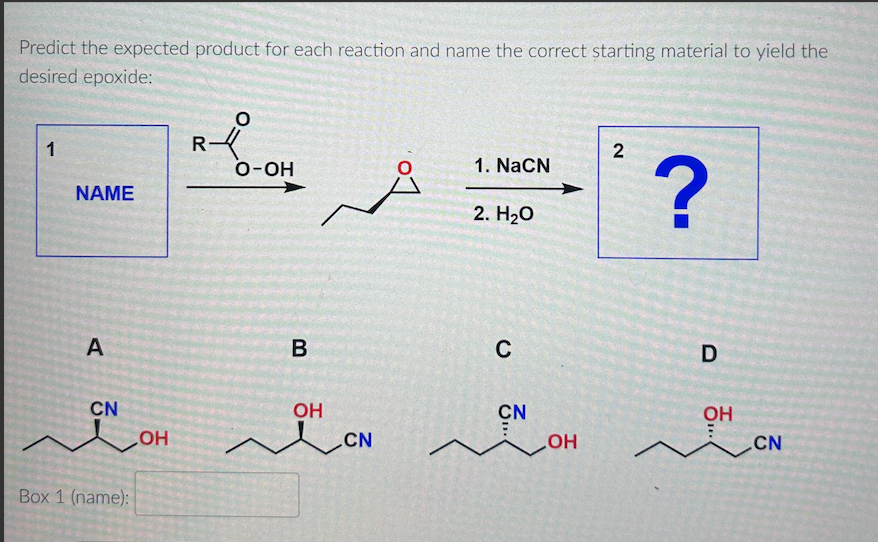 Solved Predict the expected product for each reaction and | Chegg.com