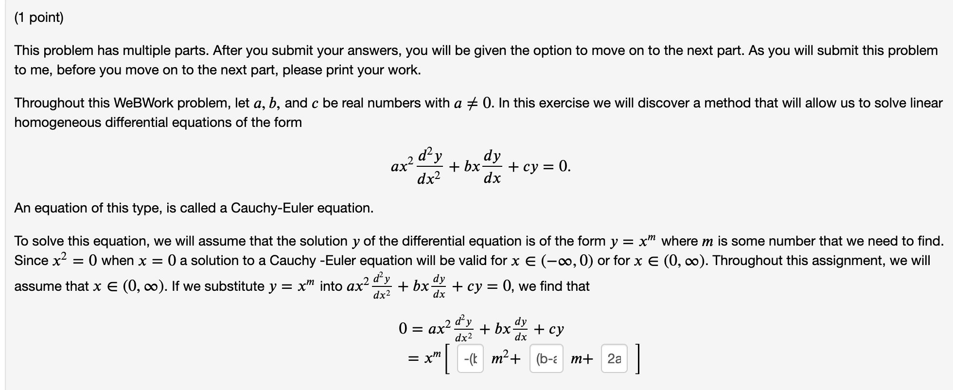 Solved This problem has multiple parts. After you submit | Chegg.com