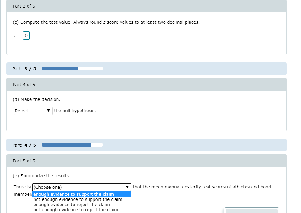 Solved Manual Dexterity Differences A researcher wishes to