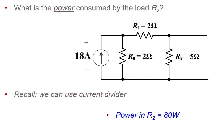 Solved What is the power consumed by the load R2 ?