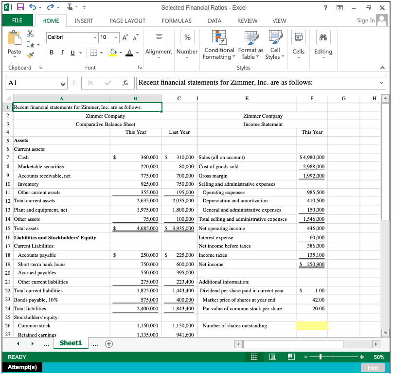 Solved 1. Compute and interpret financial ratios that | Chegg.com