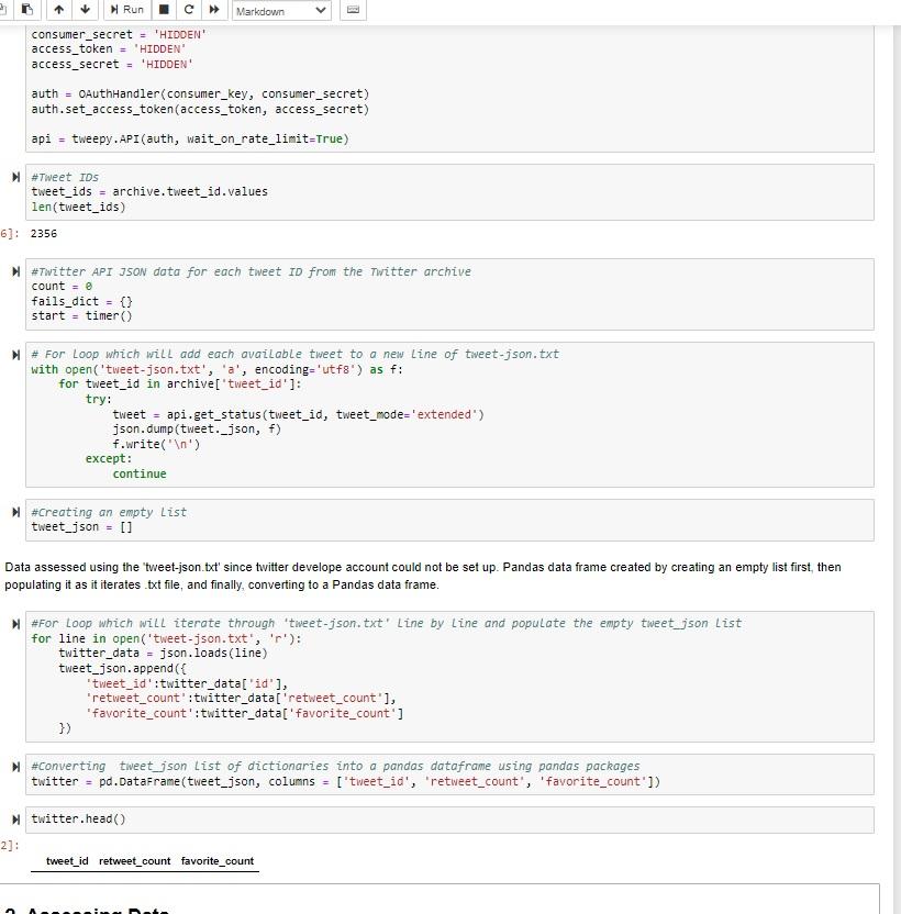 Solved Python data frame (twitter) is not bringing in rows | Chegg.com