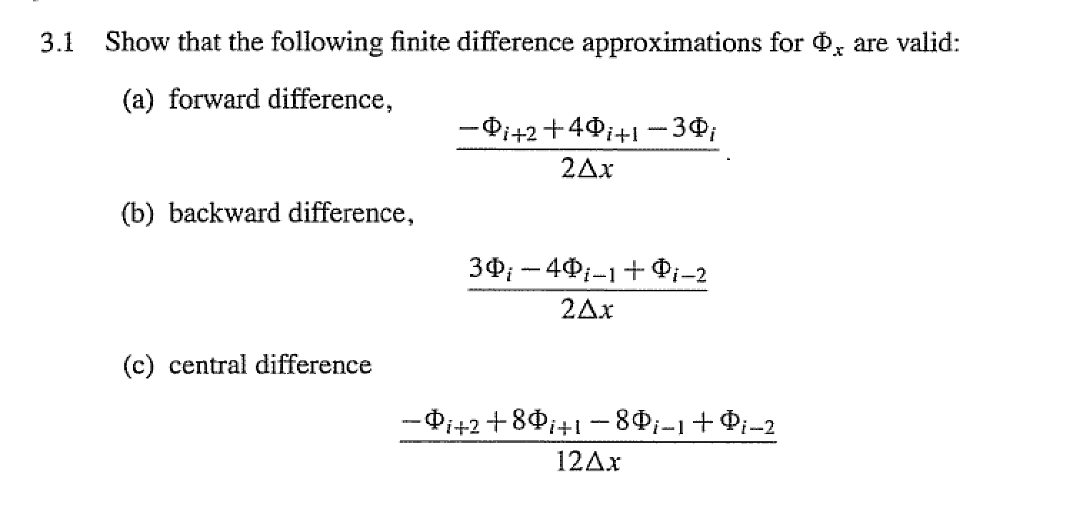 Solved 3.1 Show that the following finite difference | Chegg.com