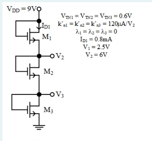 Solved 1-what is the W/L value of M1 transistor for | Chegg.com