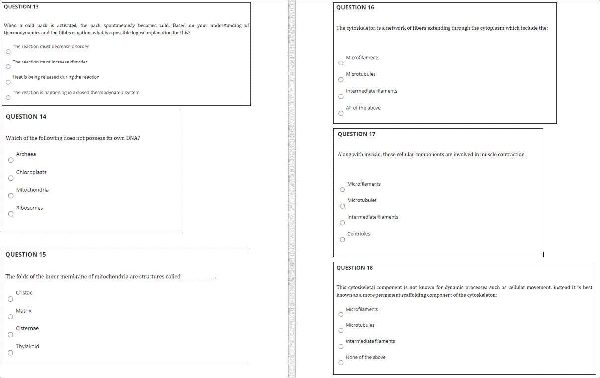 Solved QUESTION 13 QUESTION 16 When a cold pack is