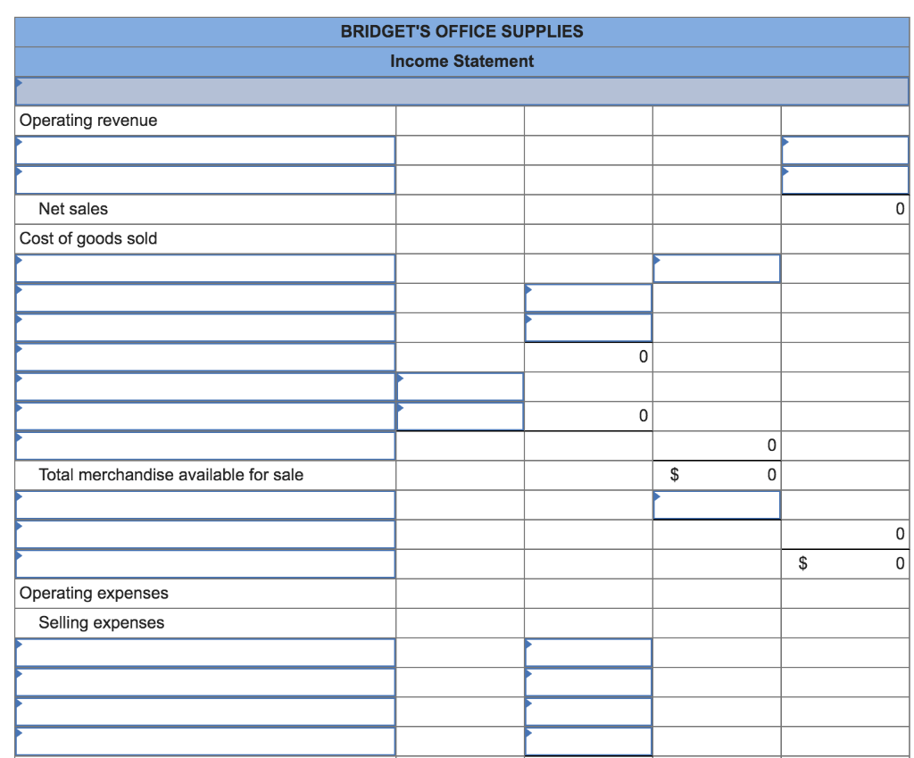 Solved The Worksheet Of Bridget S Office Supplies Contain Chegg Com Solved The Worksheet Of Bridget S Office Supplies Contain Chegg Com
