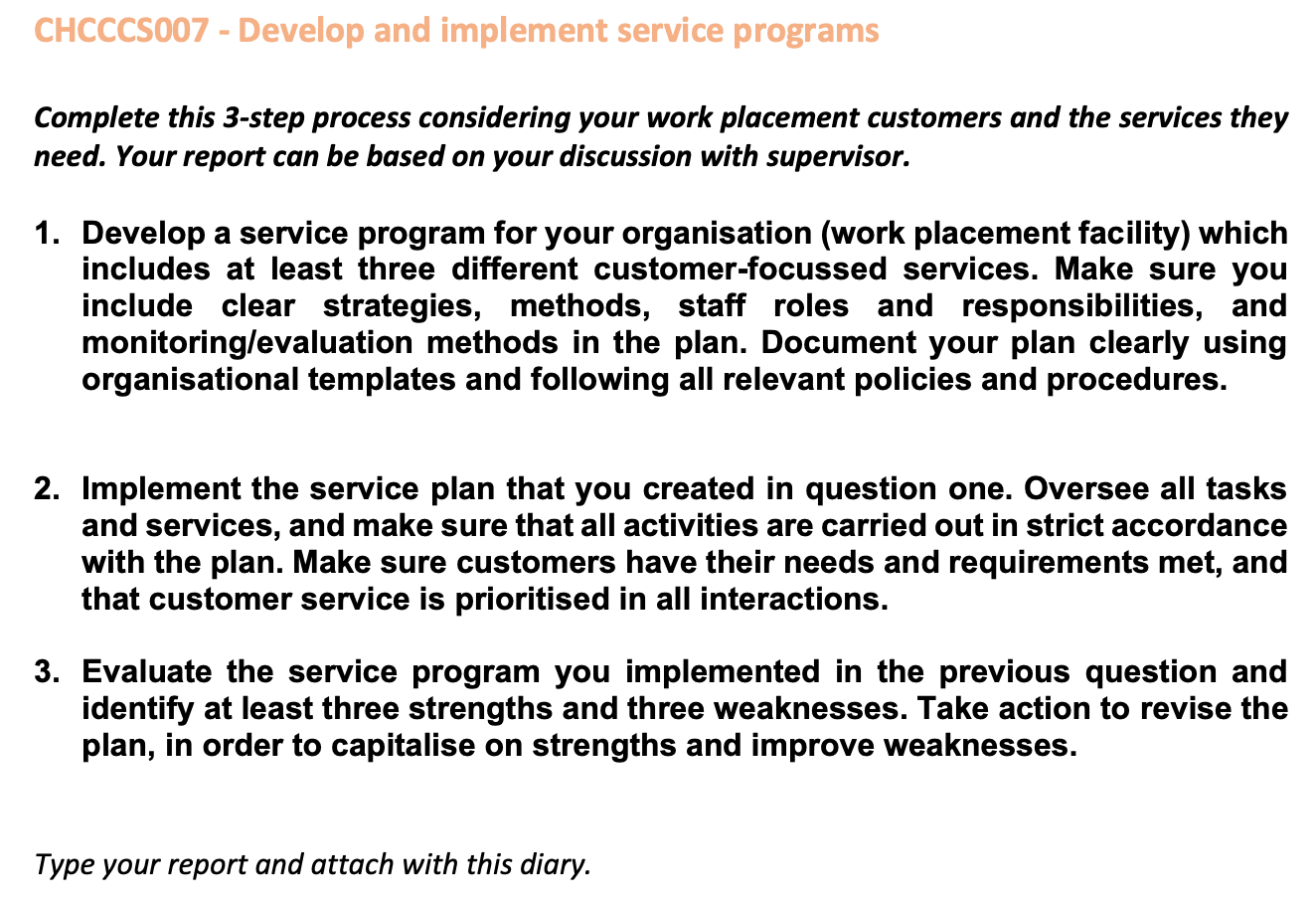 solved-chcccs007-develop-and-implement-service-programs-chegg