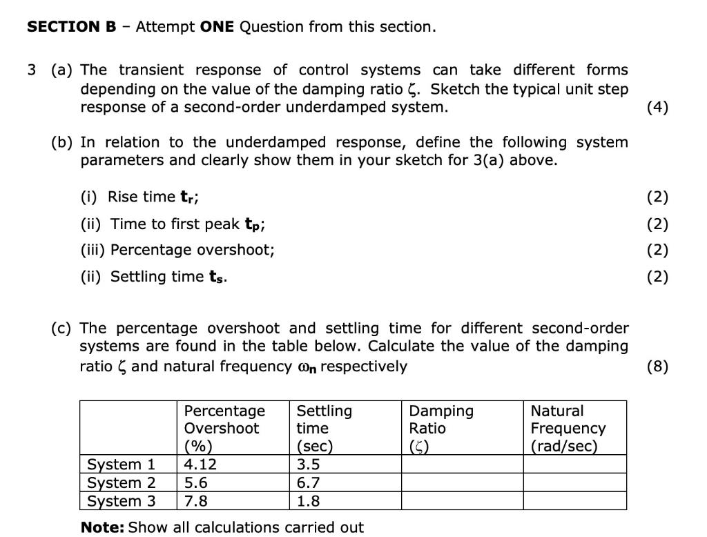 Solved SECTION B Attempt ONE Question from this section. 3