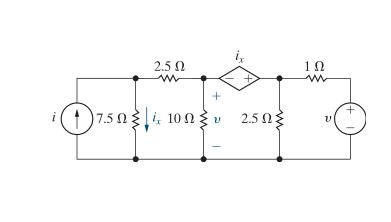 Solved Consider the circuit shown in Take v=39 V and i=15.6 | Chegg.com