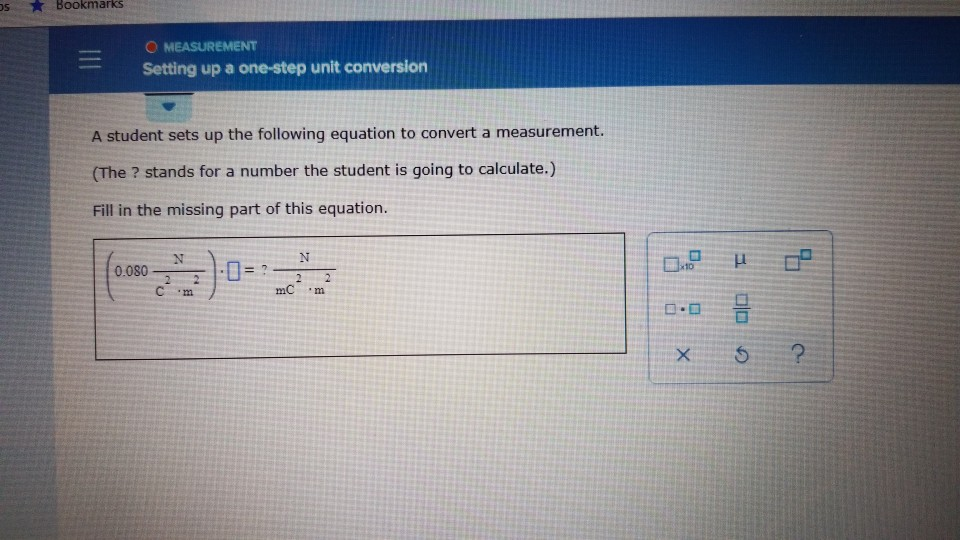 One Step Unit Conversion Problems Solved BookmarkS O MEASUREMENT Setting up a one-step unit | Chegg.com