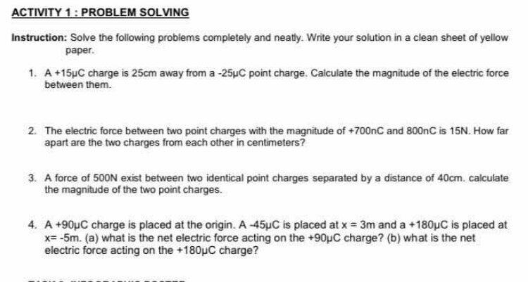 instruction for problem solving