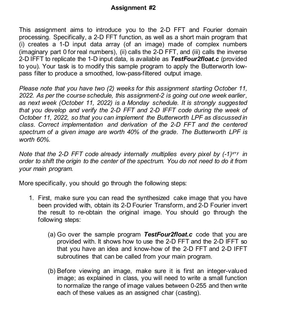 Assignment \#2 This assignment aims to introduce you | Chegg.com
