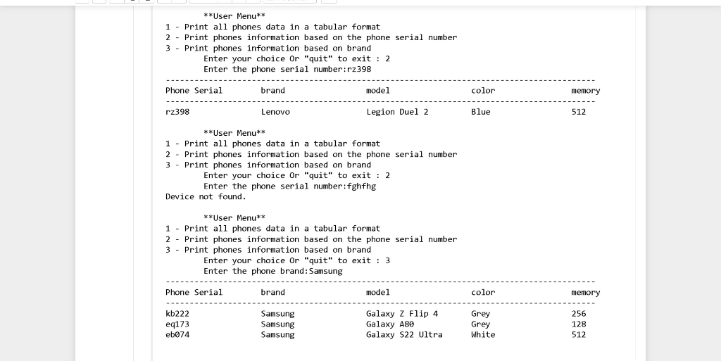 Solved Write a Python program that stores information about | Chegg.com