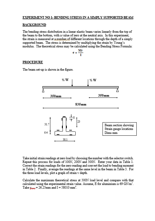 🏷️ Bending stress in a beam experiment report. bending. 20221023