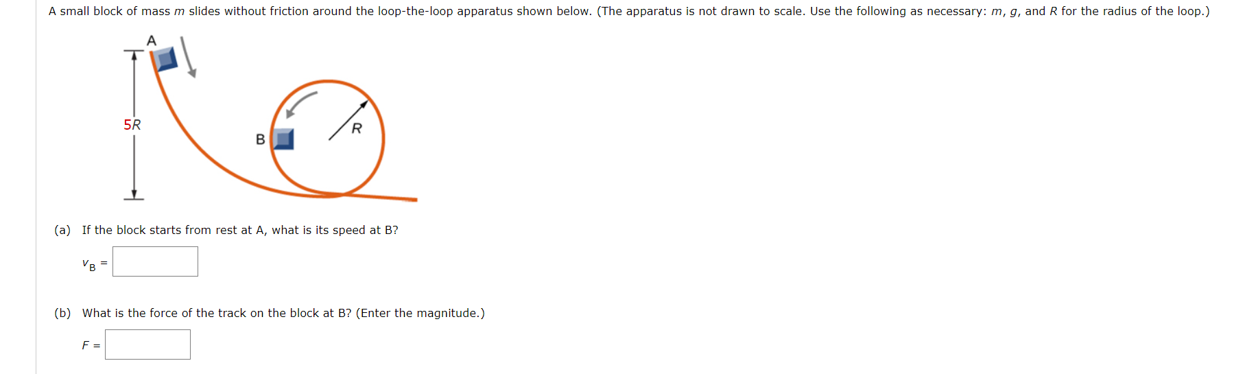 Solved 28)(a) ﻿If The Block Starts From Rest At A, ﻿what Is | Chegg.com