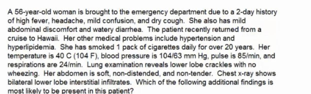 Solved A 56-year-old woman is brought to the emergency | Chegg.com