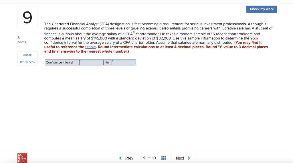 Solved Check my work 9 5 points The Chartered Financial | Chegg.com