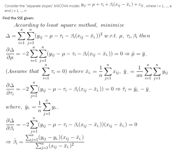 Solved A N A P A I Ssij Consider The Separate Slopes A Chegg Com