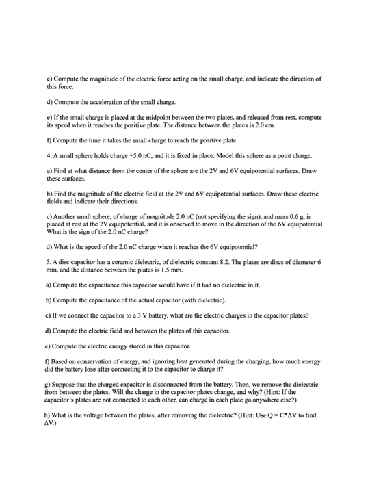 Solved Study Guide 2 1. Two electric charges, of charges q | Chegg.com