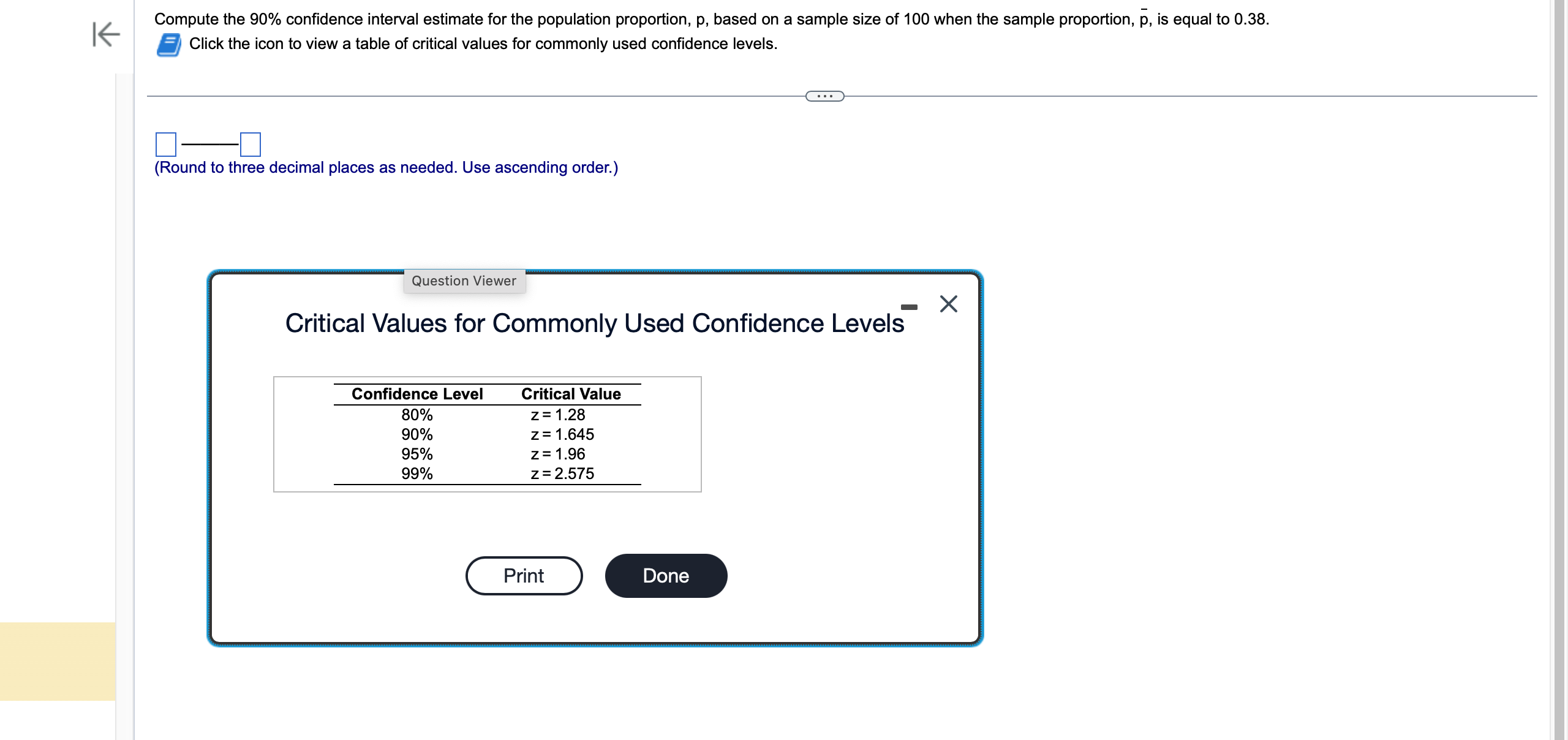 Solved Compute the 90% confidence interval estimate for the | Chegg.com