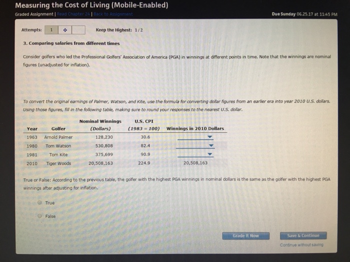 Solved Consider golfers who led the Professional Golfers'