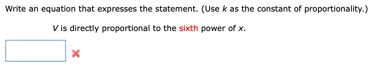 Solved Write an equation that expresses the statement. (Use | Chegg.com