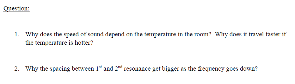 how does temperature affect the speed of sound experiment