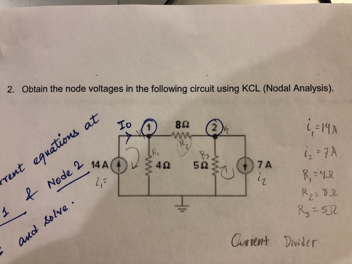 Solved 2. Obtain the node voltages in the following circuit | Chegg.com