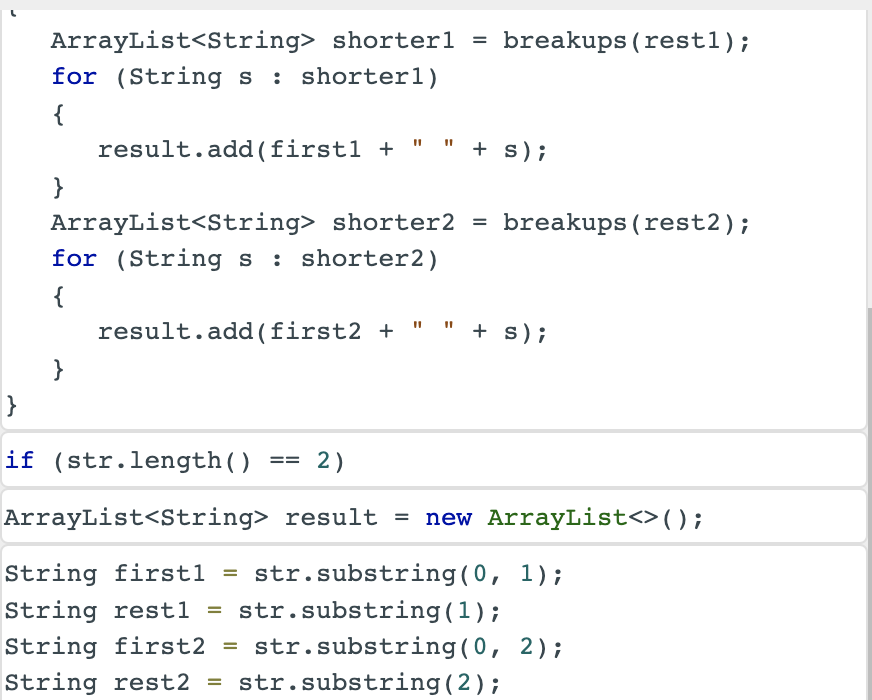 Solved Rearrange the following lines of code to produce a | Chegg.com