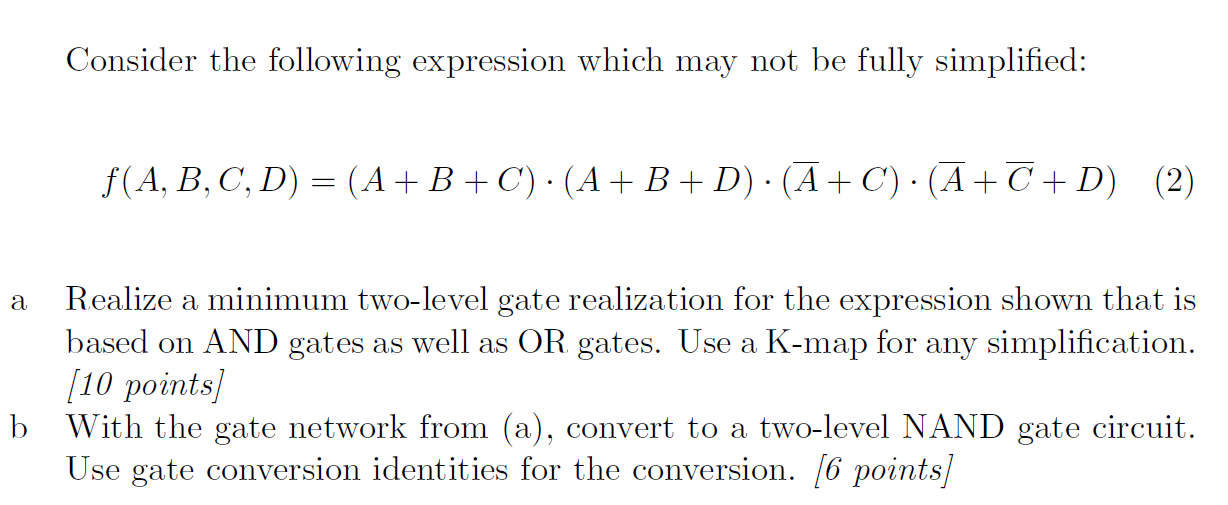 Solved Consider The Following Expression Which May Not Be | Chegg.com