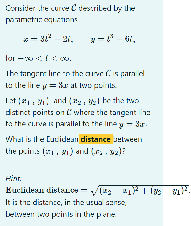 Solved Consider the curve C described by the parametric | Chegg.com