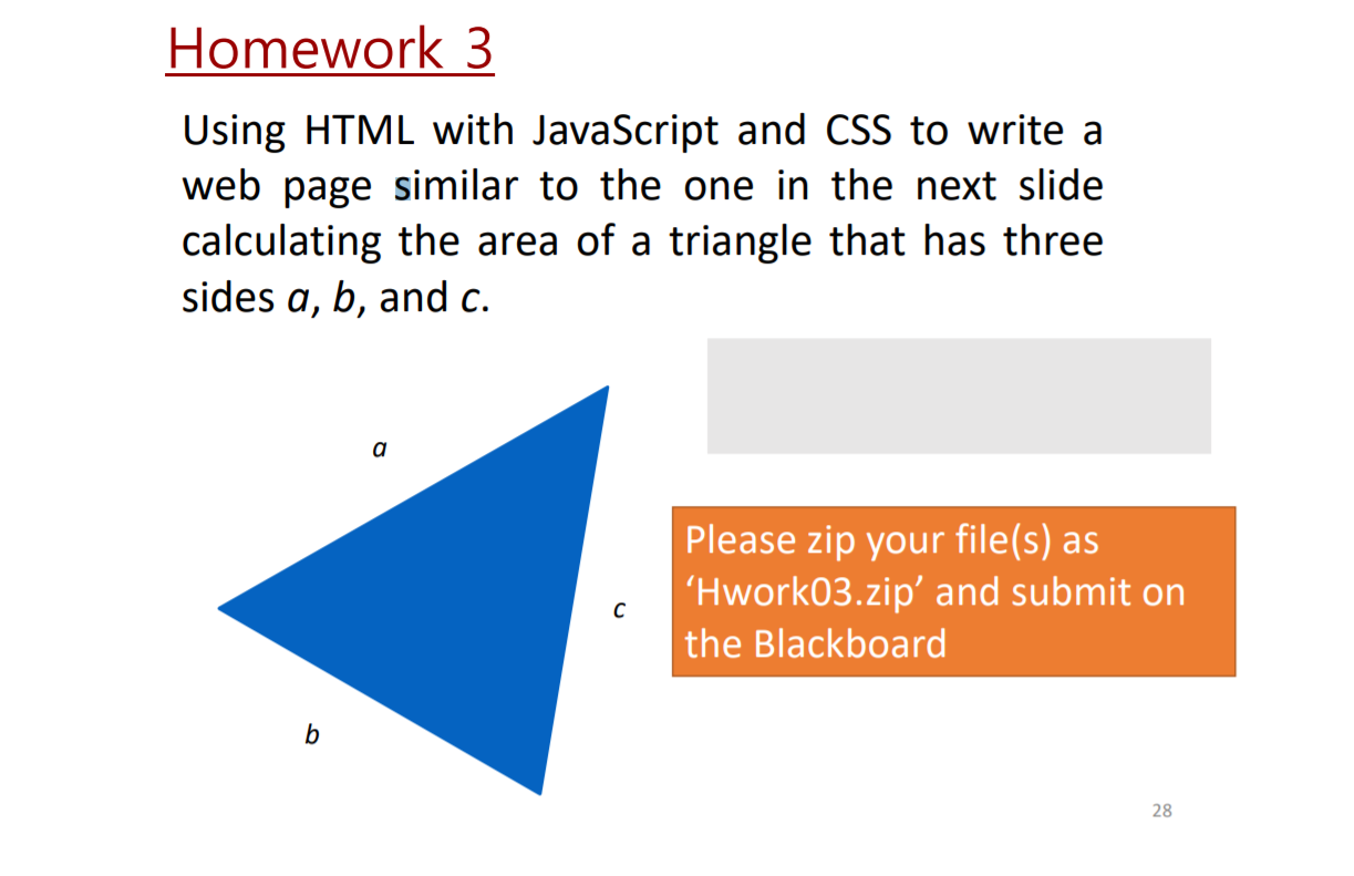 html homework tasks