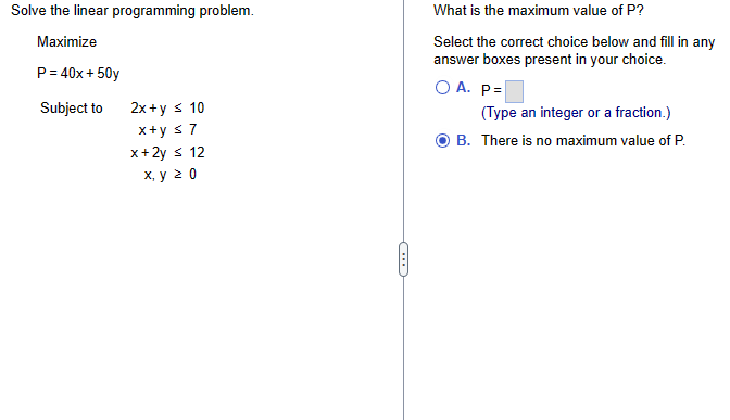 Solved Solve the linear programming problem. Maximize and | Chegg.com ...