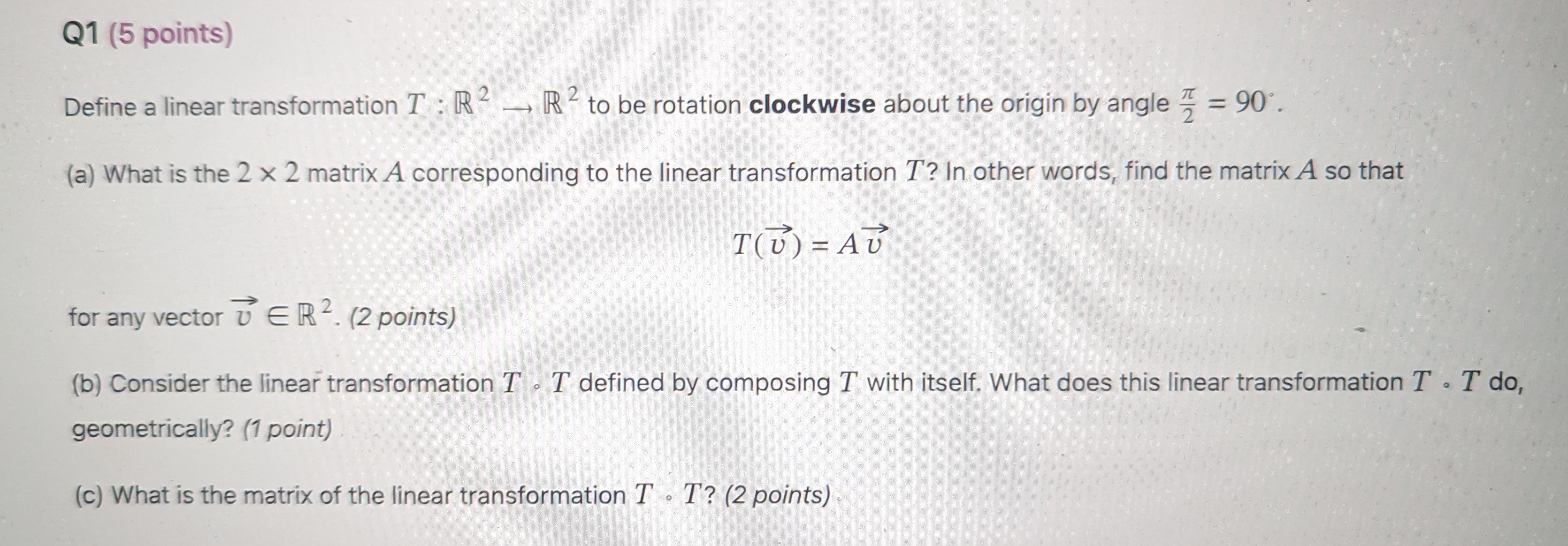 CLOCKWISE ROTATION IN R2 