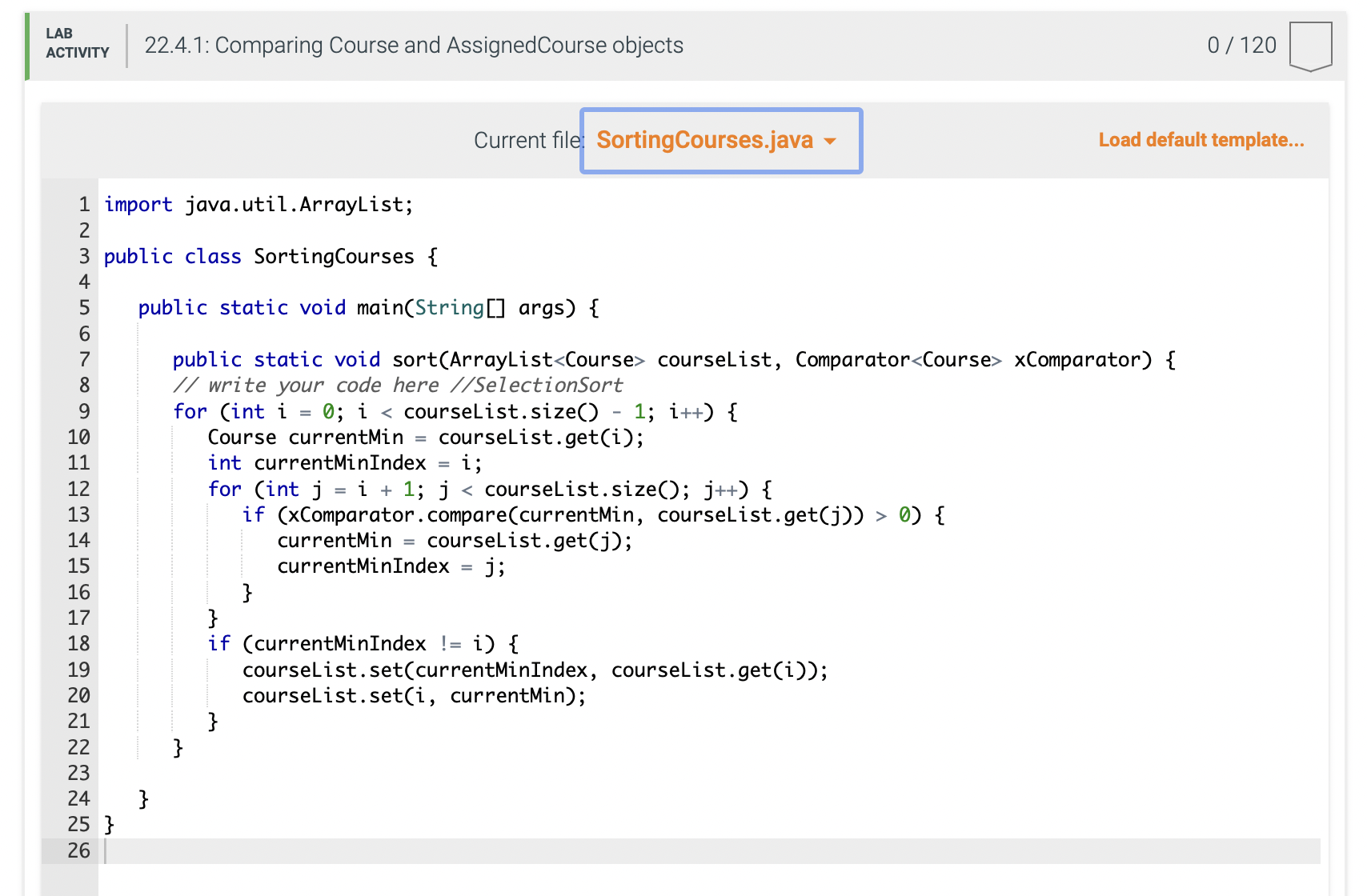 Solved 22.4 Comparing Course and AssignedCourse objects Part | Chegg.com