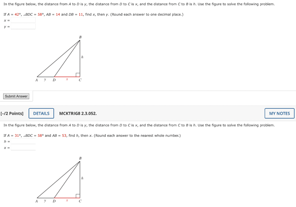 Solved In The Figure Below, The Distance From A To D Is Y, | Chegg.com