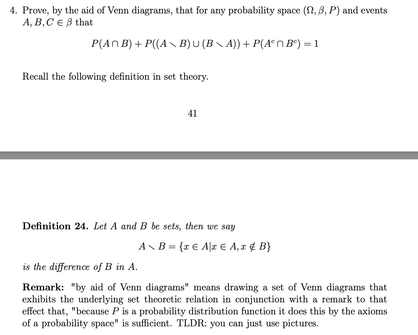 Solved Prove, by the aid of Venn diagrams, that for any | Chegg.com