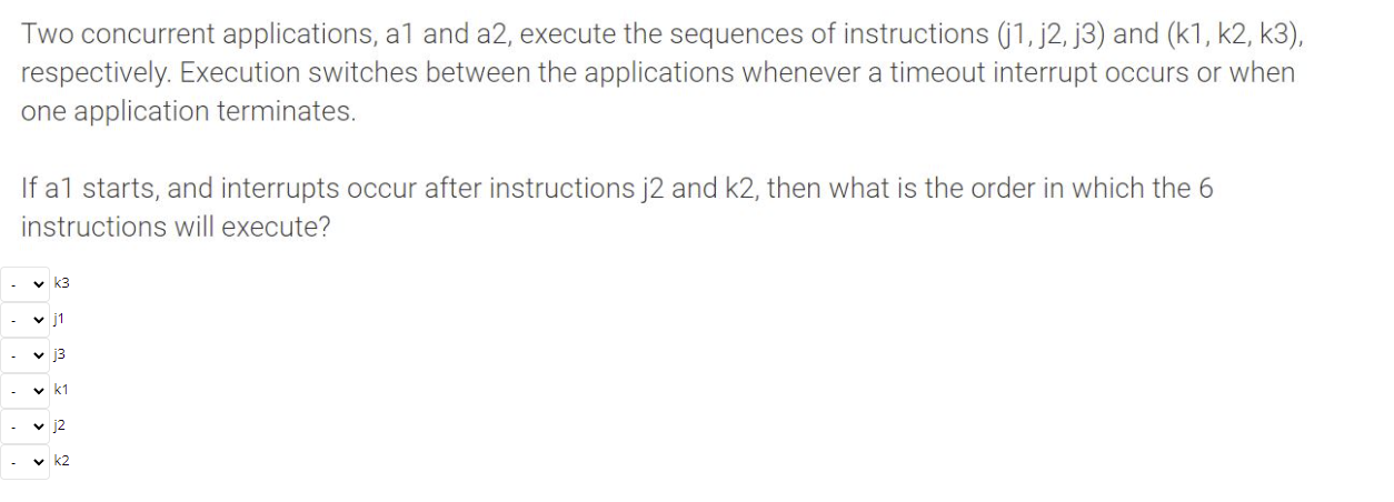 Solved Two concurrent applications, al and a2, execute the | Chegg.com