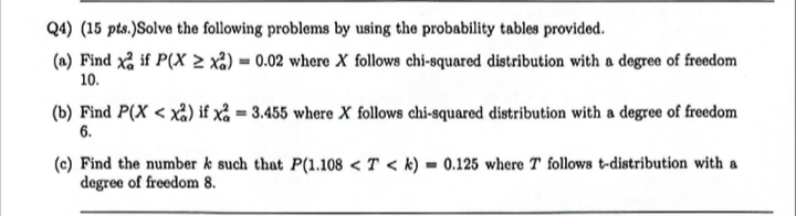 Solved Q4) (15 Pts.)Solve The Following Problems By Using | Chegg.com