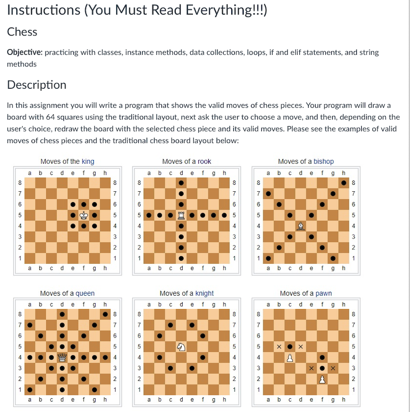 Chess Board Using Python - CopyAssignment