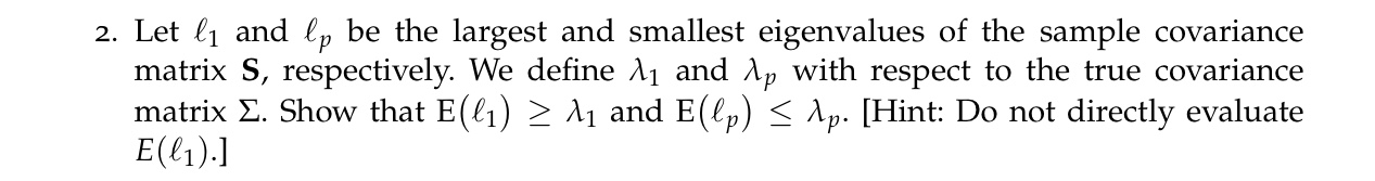 2. Let li and lp be the largest and smallest | Chegg.com