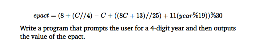 Solved 8. The Gregorian epact is the number of days between | Chegg.com