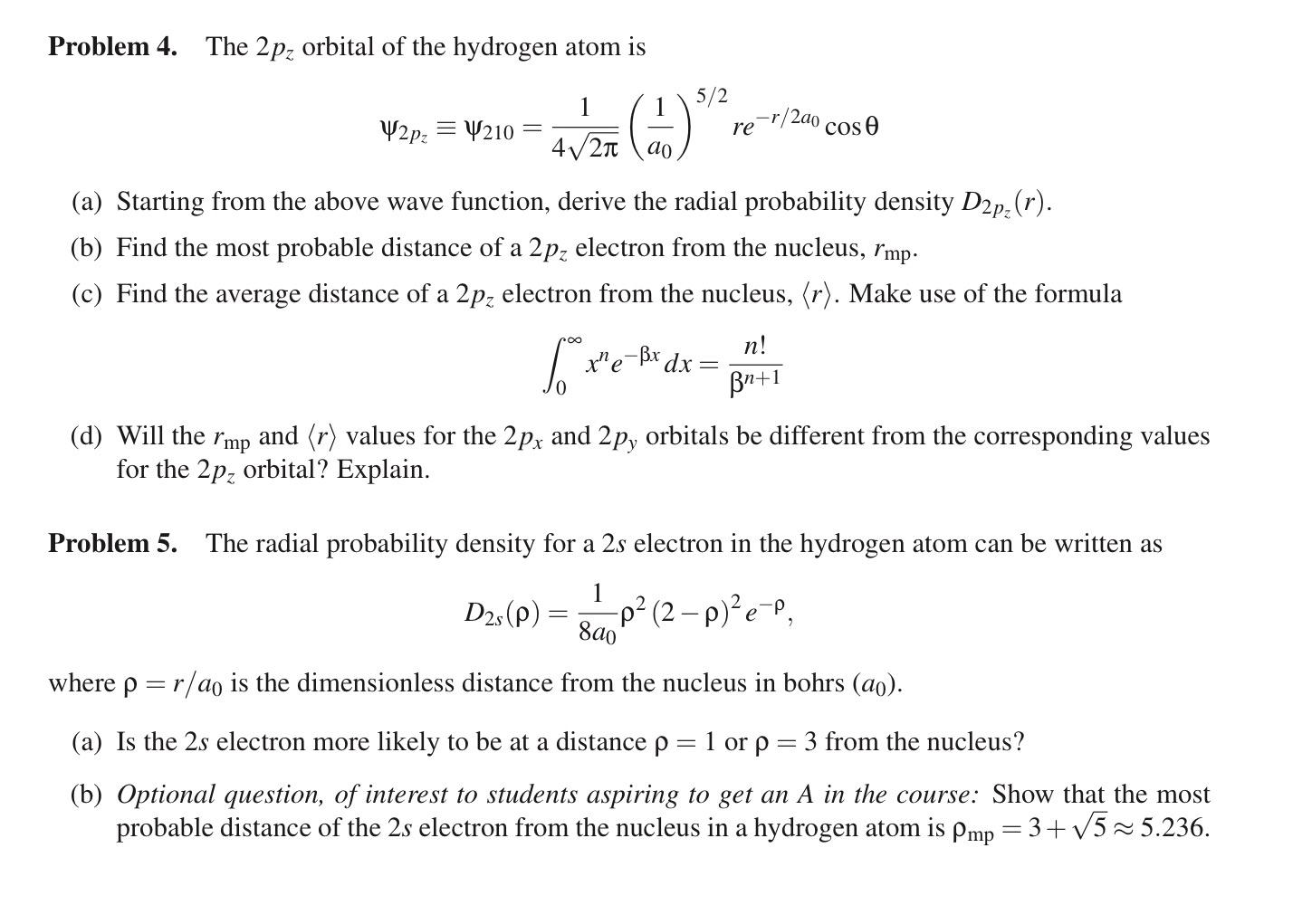 Solved Please answer Problems 4 and 5. I have included the | Chegg.com