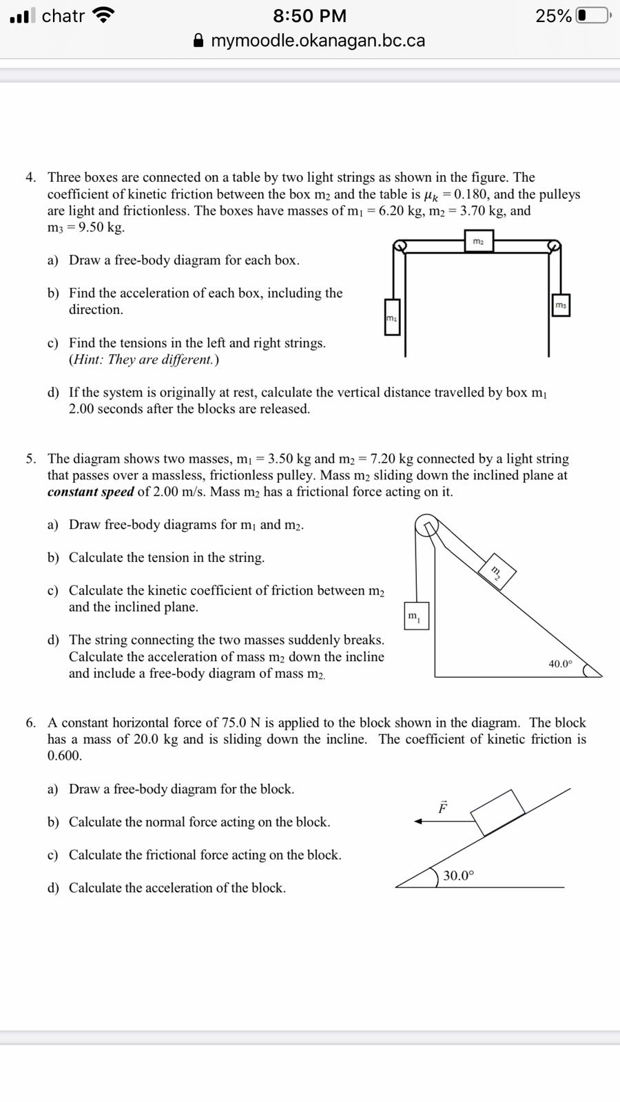 Solved A constant horizontal force of 75.0 N is applied to | Chegg.com