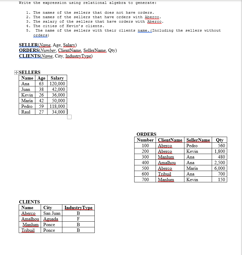 Solved Write The Expression Using Relational Algebra To Chegg Com