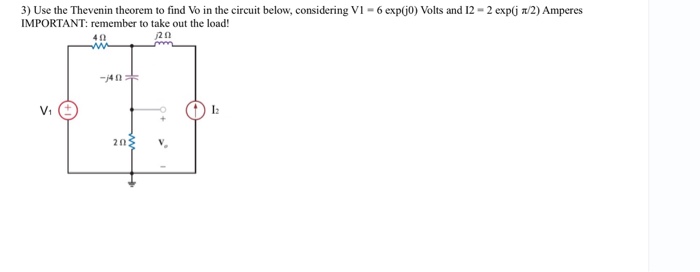 Solved Use the Thevenin theorem to find V_o in the circuit | Chegg.com