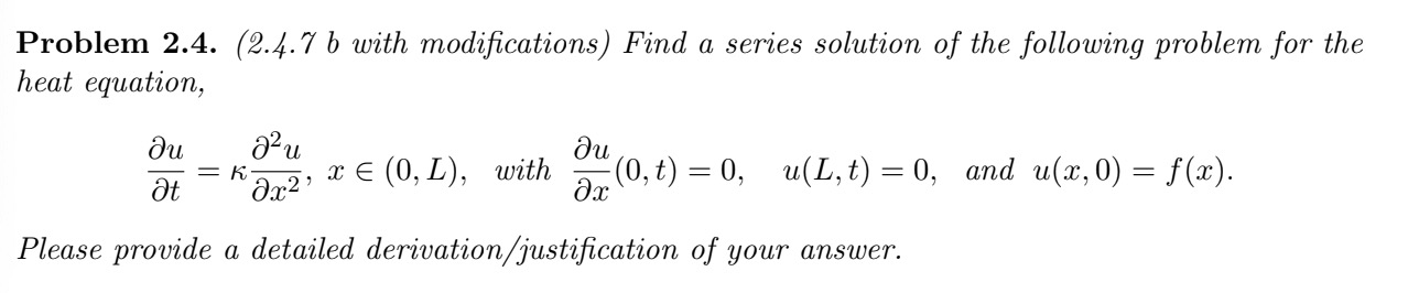 Solved Problem 2.4. (2.4.7 b with modifications) Find a | Chegg.com