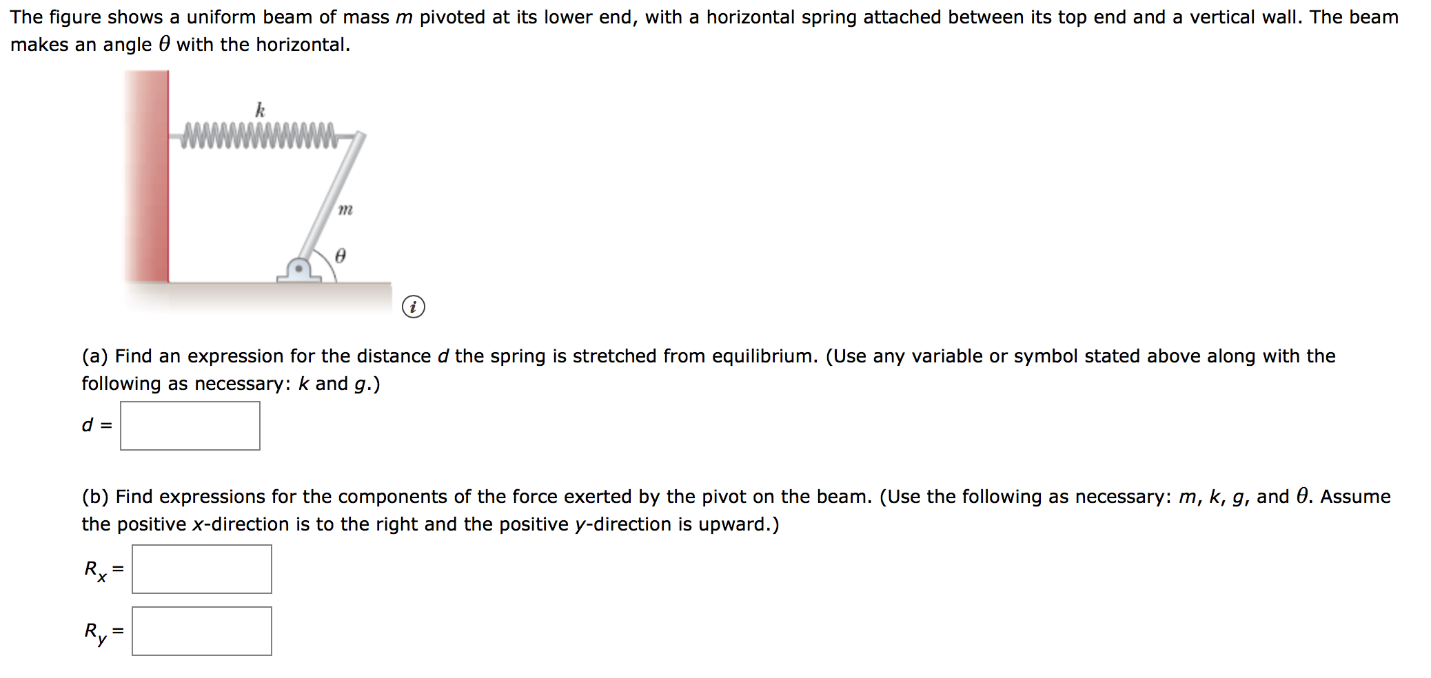 A Uniform Beam Of Mass M Is Pivoted At One End And He vrogue.co