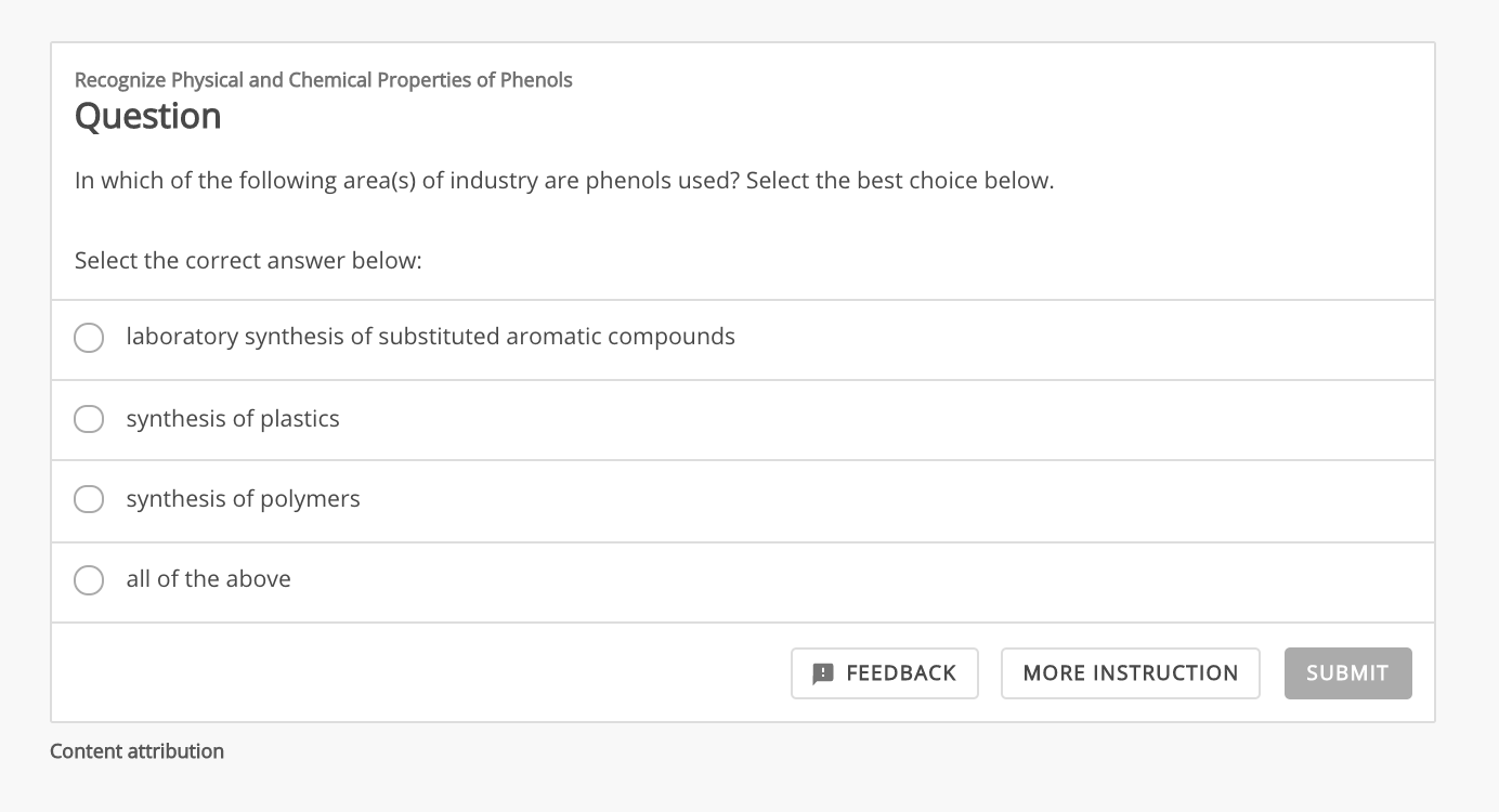 Solved Recognize Physical and Chemical Properties of Phenols | Chegg.com