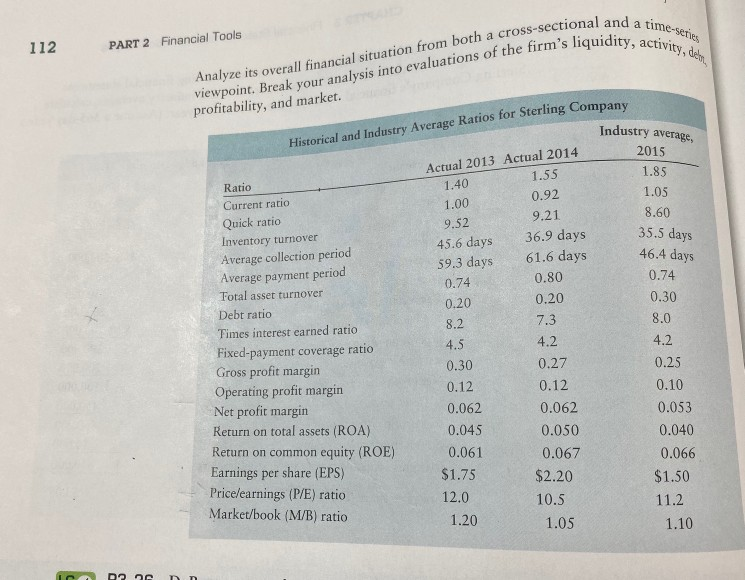 Solved CHAPTER 3 Financial Statements and Ratio Analysis 111 | Chegg.com